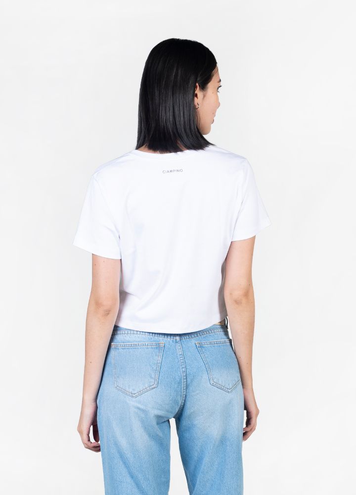 Basic Ciampino Crop Top &#8211; Blanco - CIAMPINO