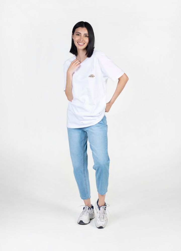 Basic Ciampino Camiseta Oversized &#8211; Blanco - CIAMPINO