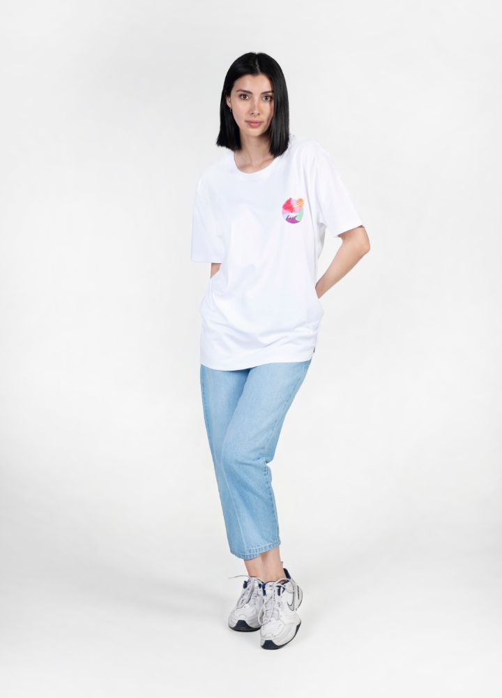 Volcano Camiseta Oversized – Blanco - CIAMPINO