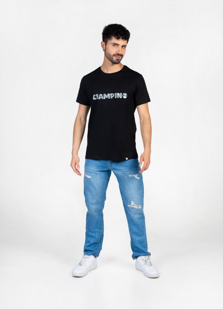 Hojas Camiseta Regular – Negro - CIAMPINO