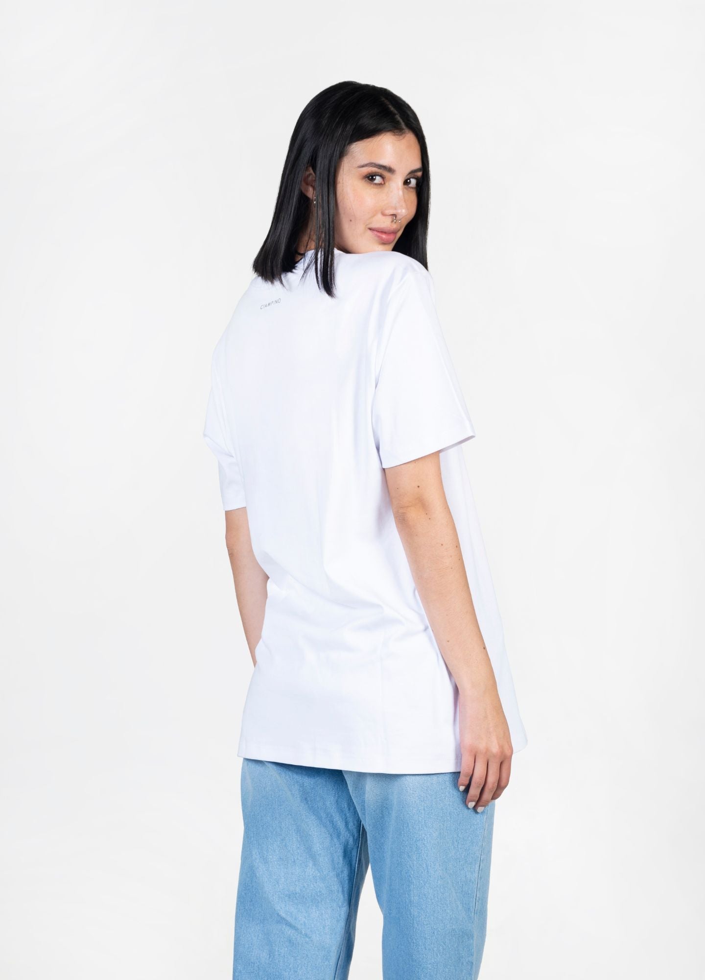 Basic Ciampino Camiseta Oversized &#8211; Blanco - CIAMPINO