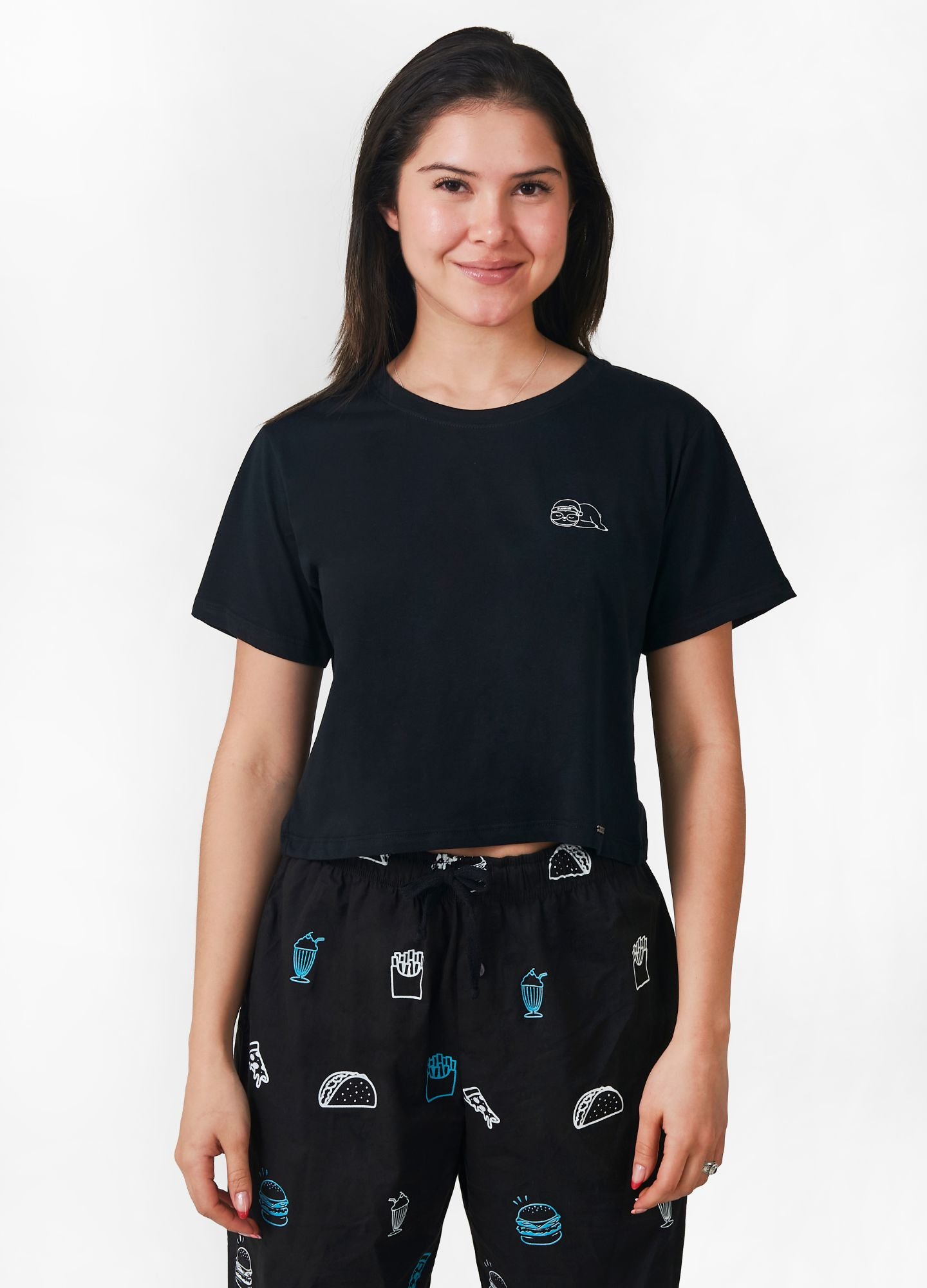 PJS Gorrito Crop Top – Negro