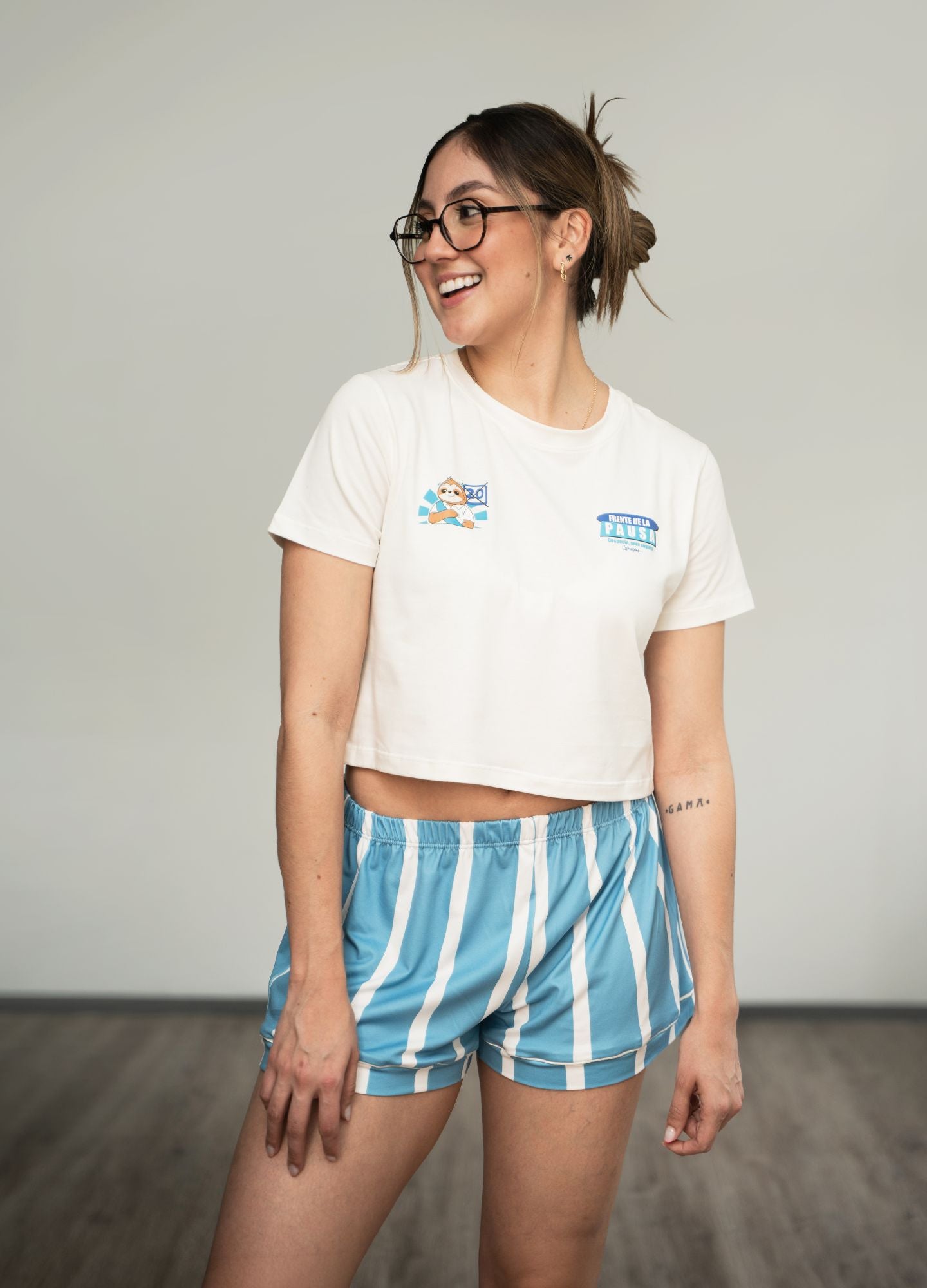 Conjunto short Frente de la pausa - CIAMPINO