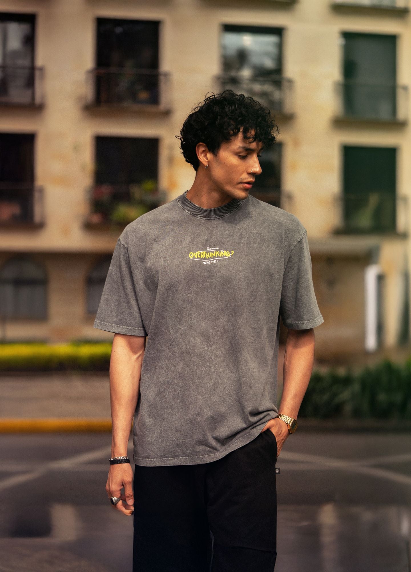 Overthinking Amarillo Boxy Fit - Acid Wash