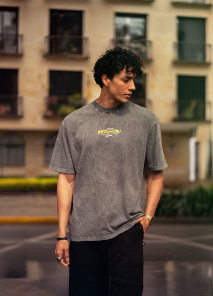 Overthinking Amarillo Boxy Fit - Acid Wash