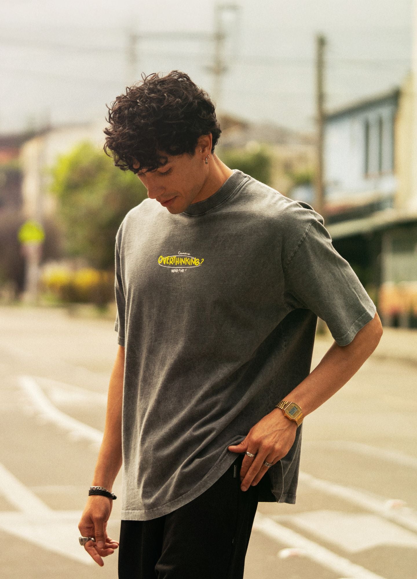 Overthinking Amarillo Boxy Fit - Acid Wash