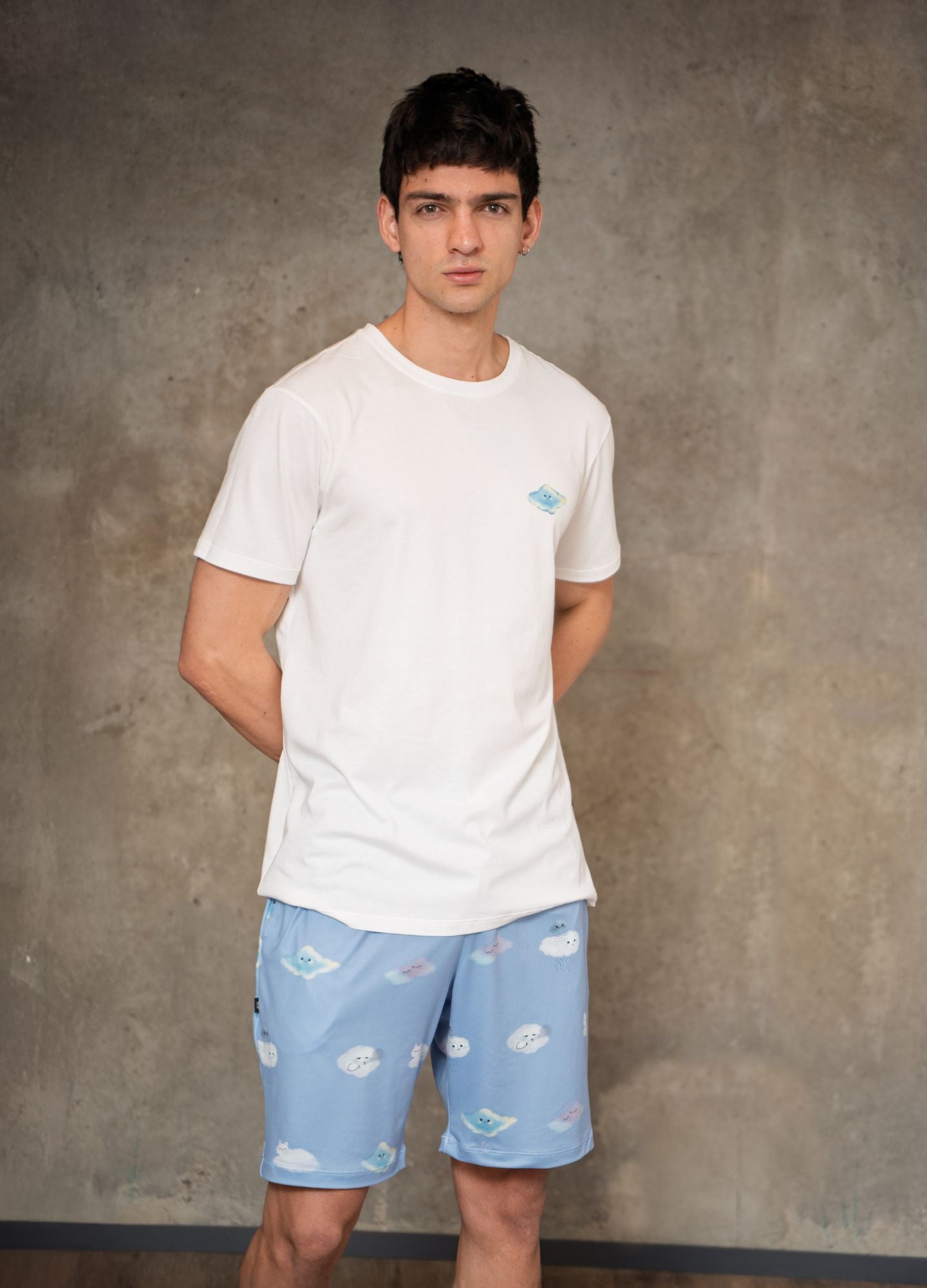 Conjunto Short Nubes - Azul Cielo