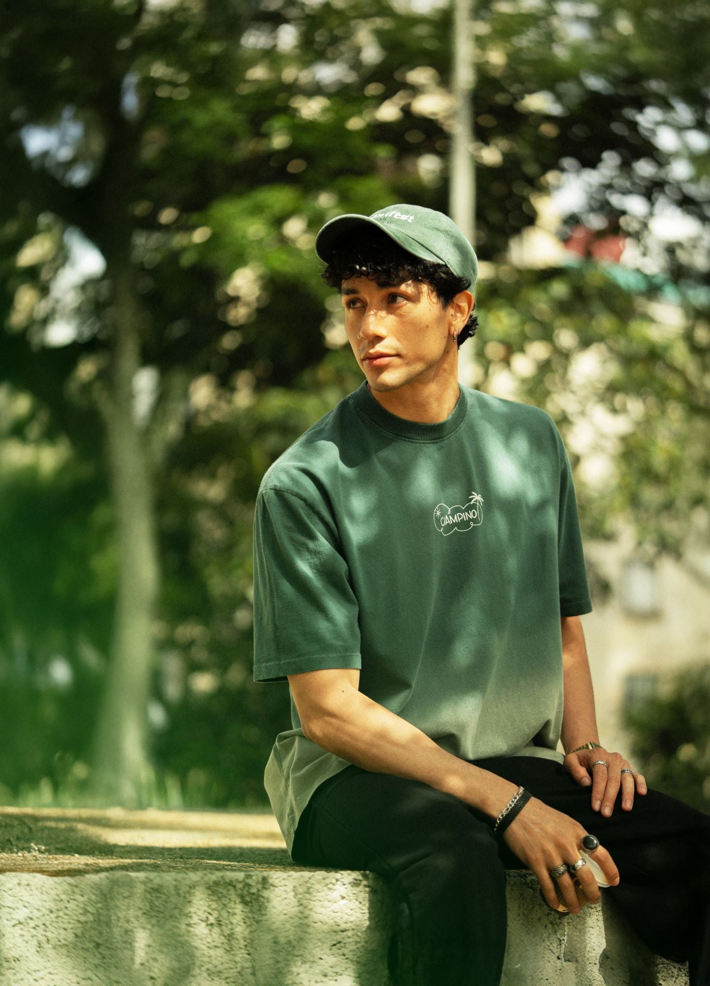 Mentally Not Here Boxy Fit - Verde Gradiente