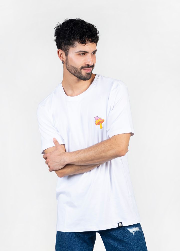 Fungi Camiseta Oversized – Blanco - CIAMPINO