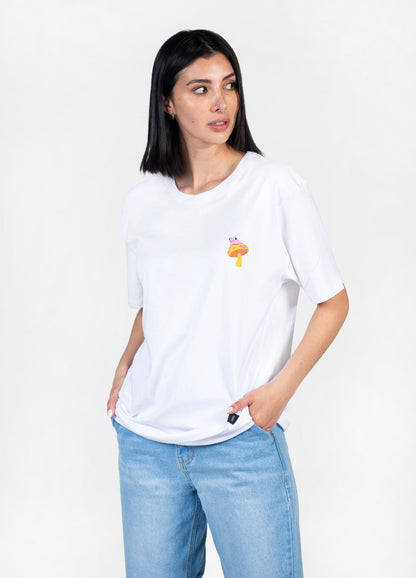 Fungi Camiseta Oversized &#8211; Blanco - CIAMPINO