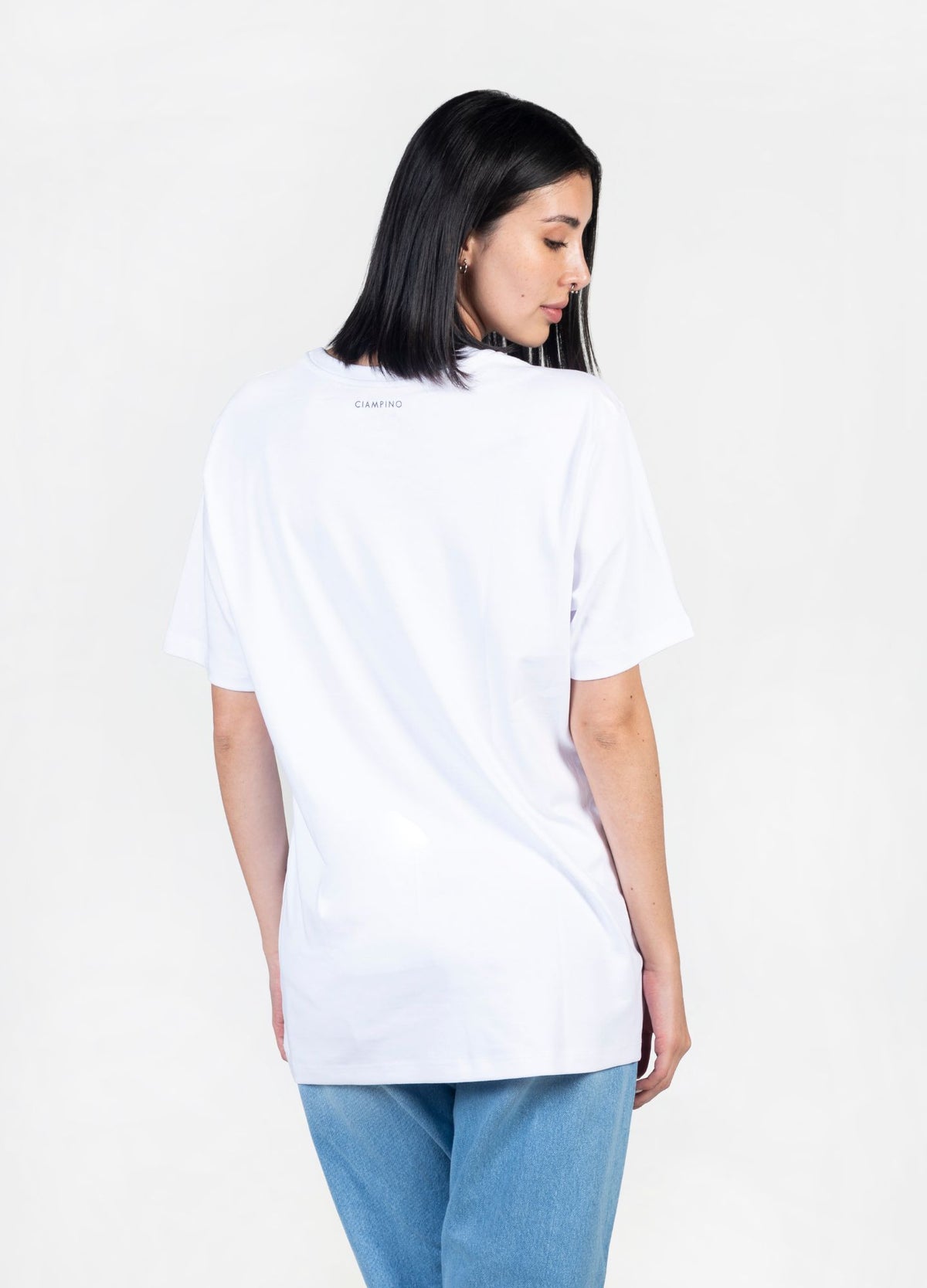 Volcano Camiseta Oversized – Blanco - CIAMPINO