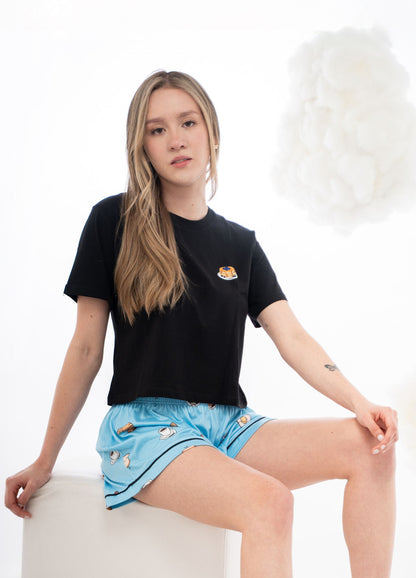 Conjunto Short Desayuno - Celeste