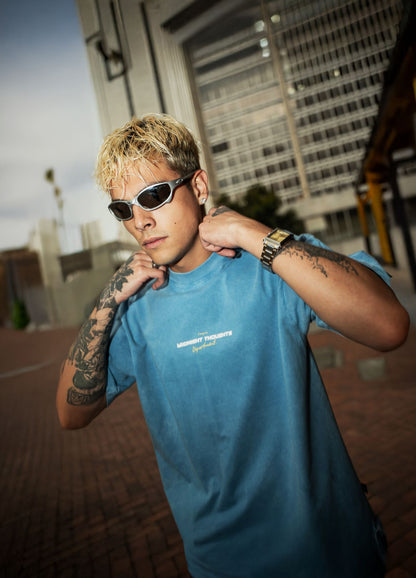 Midnight Boxy Fit - Azul Acid Wash