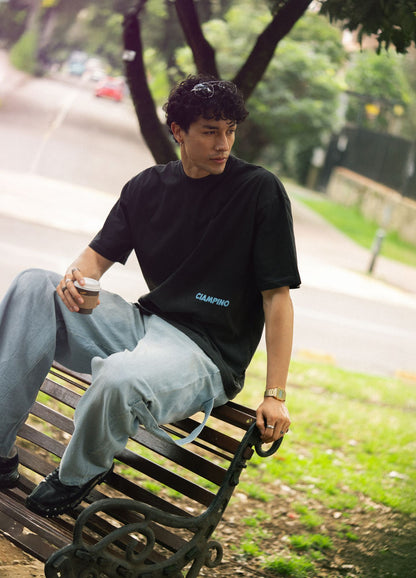 Bold Azul Boxy Fit - Negro Gradiente