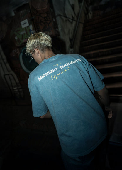 Midnight Boxy Fit - Azul Acid Wash