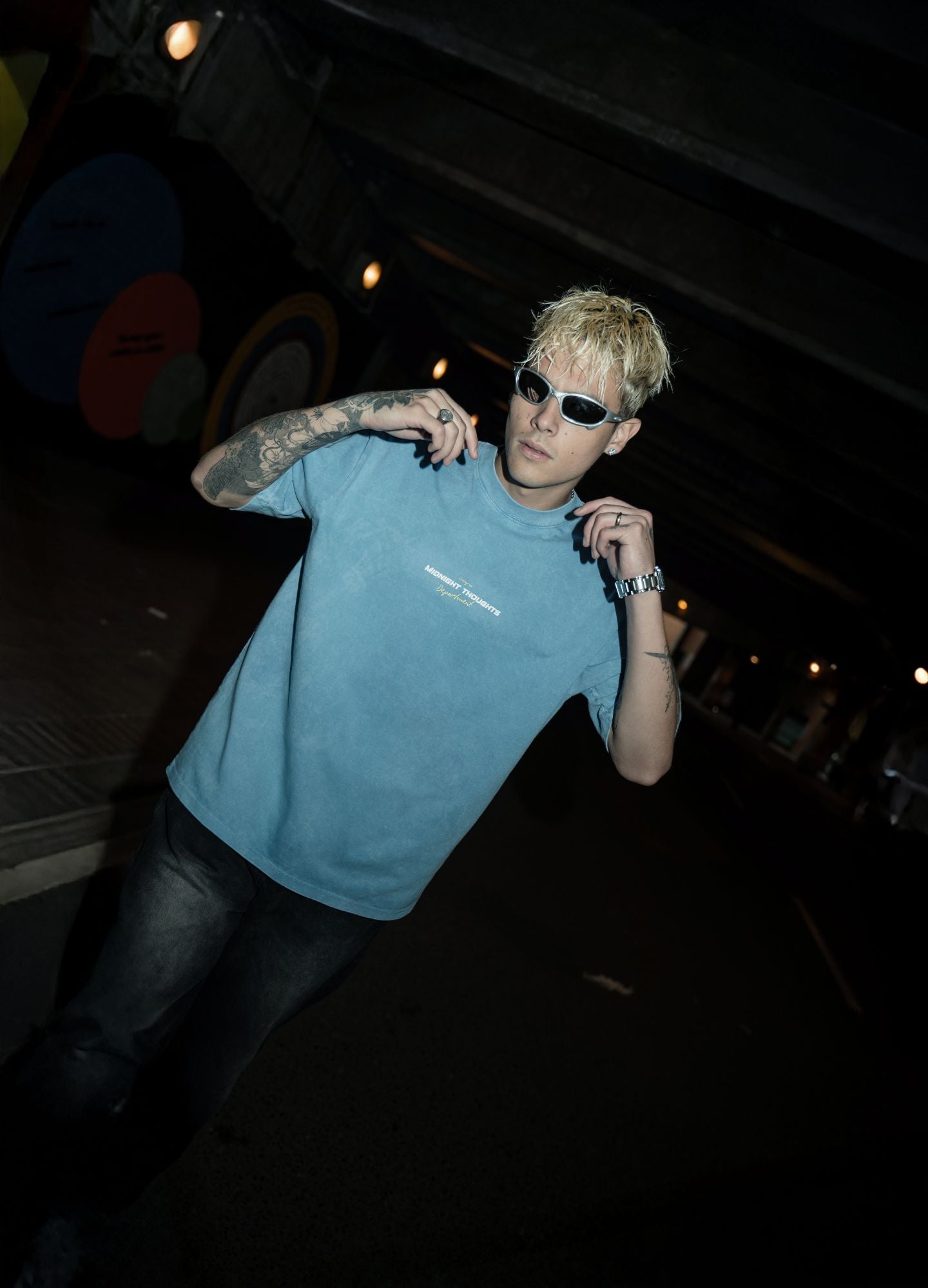 Midnight Boxy Fit - Azul Acid Wash