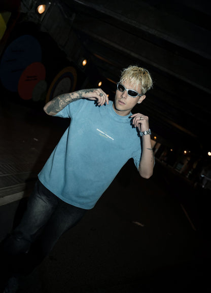 Midnight Boxy Fit - Azul Acid Wash