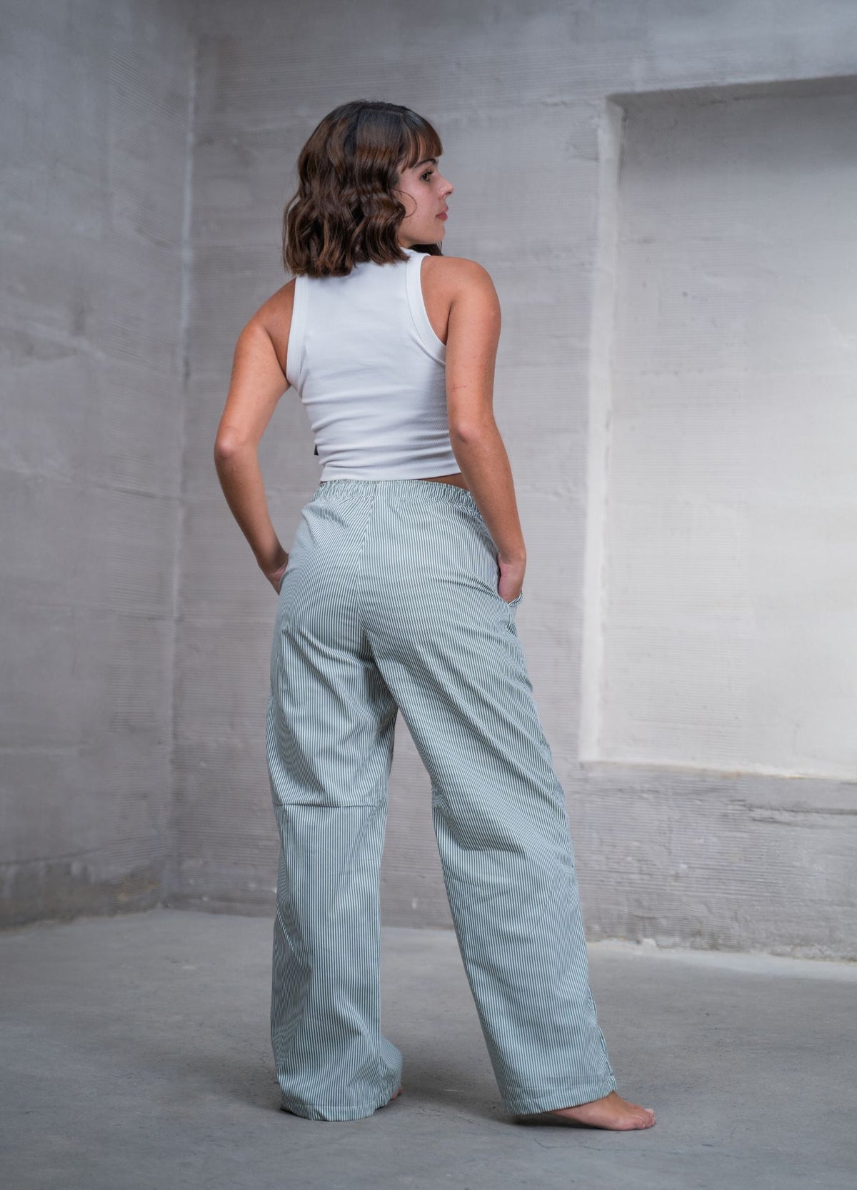 Pantalón Rayas - Verde - CIAMPINO