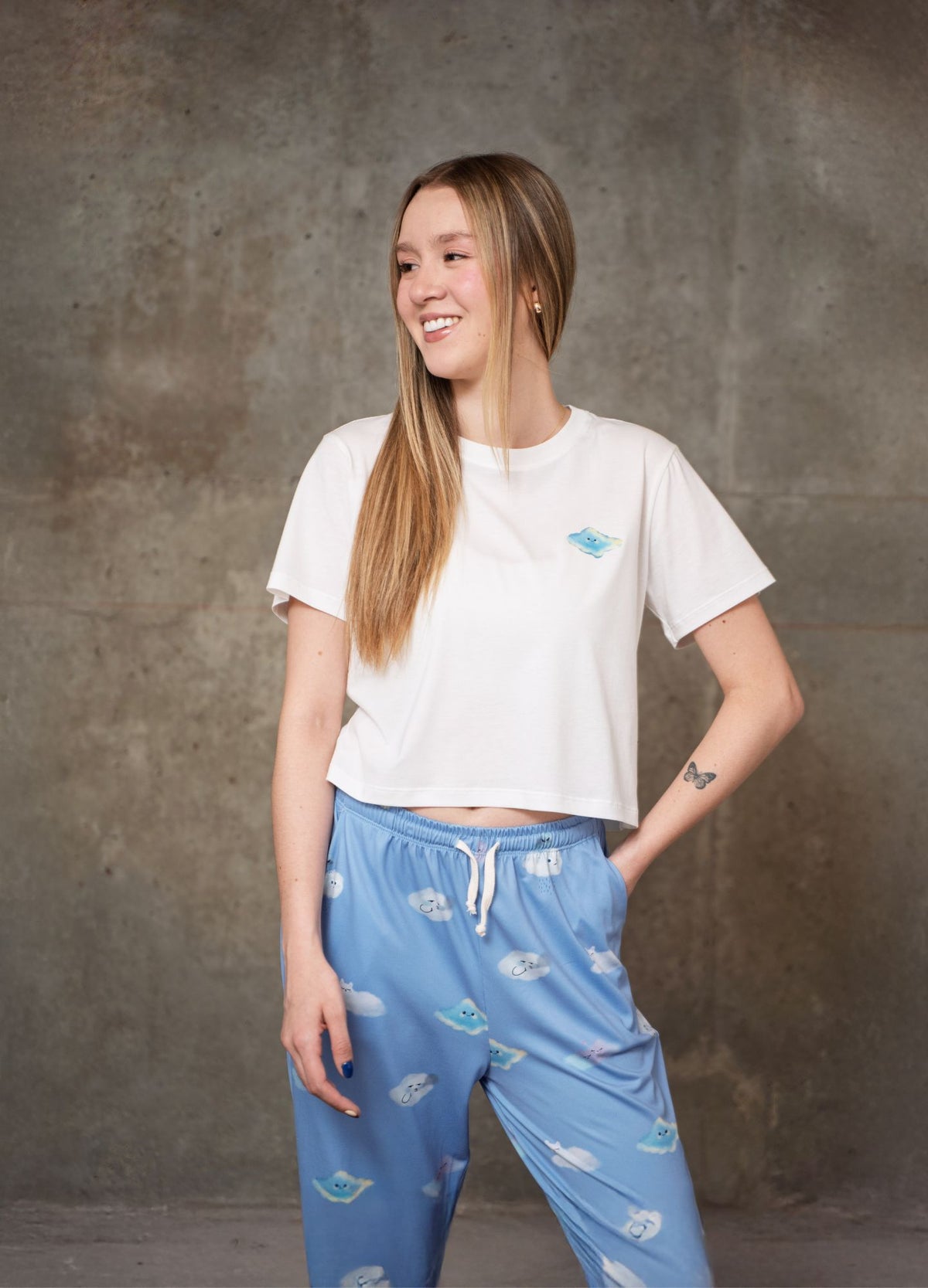 Conjunto Pantalón Nubes - Azul Cielo - CIAMPINO