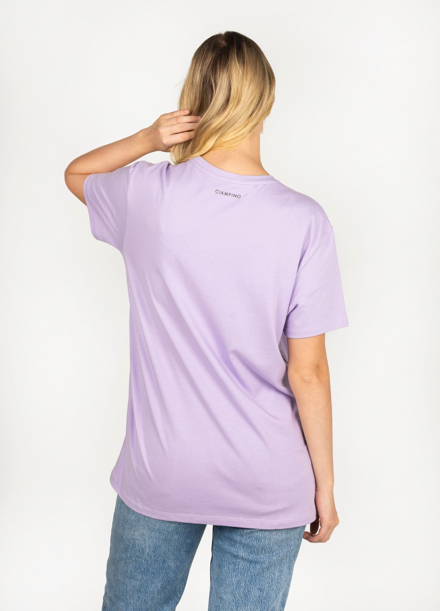 Basic Perezoso Camiseta Regular – Lila - CIAMPINO