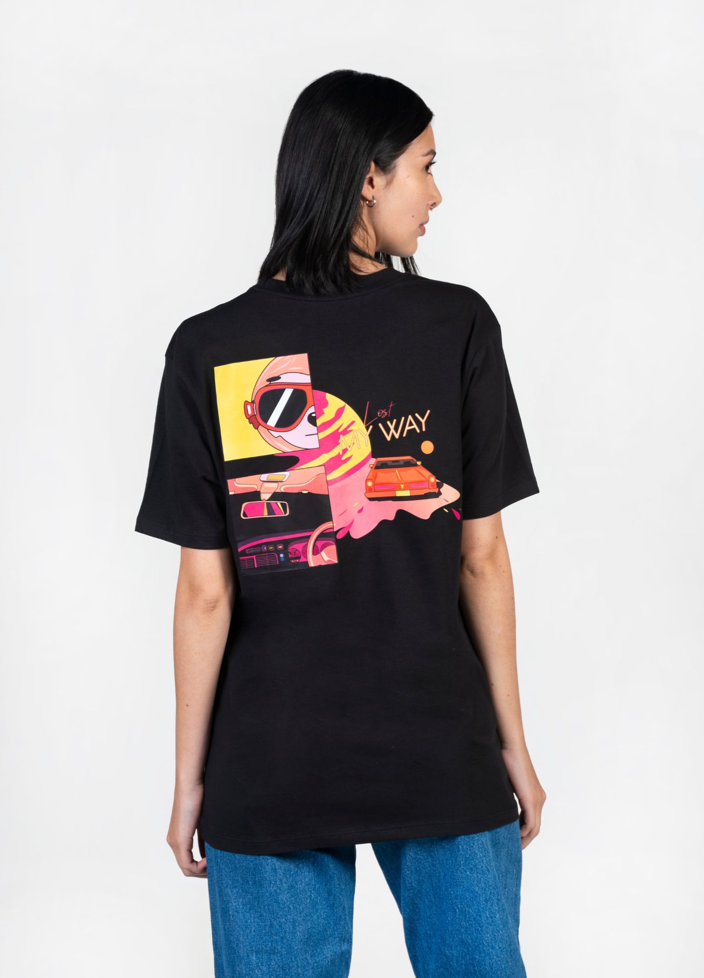 Road Trip Camiseta Oversized &#8211; Negro - CIAMPINO