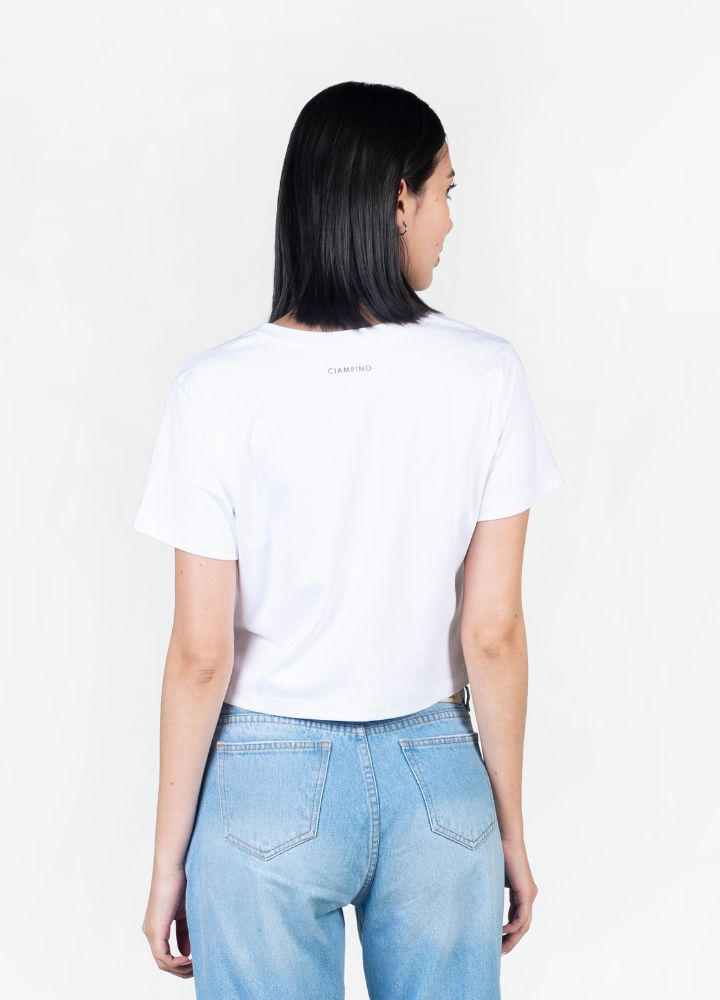 Volcano Crop Top &#8211; Blanco - CIAMPINO