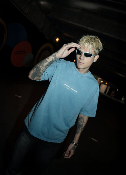 Midnight Boxy Fit - Azul Acid Wash