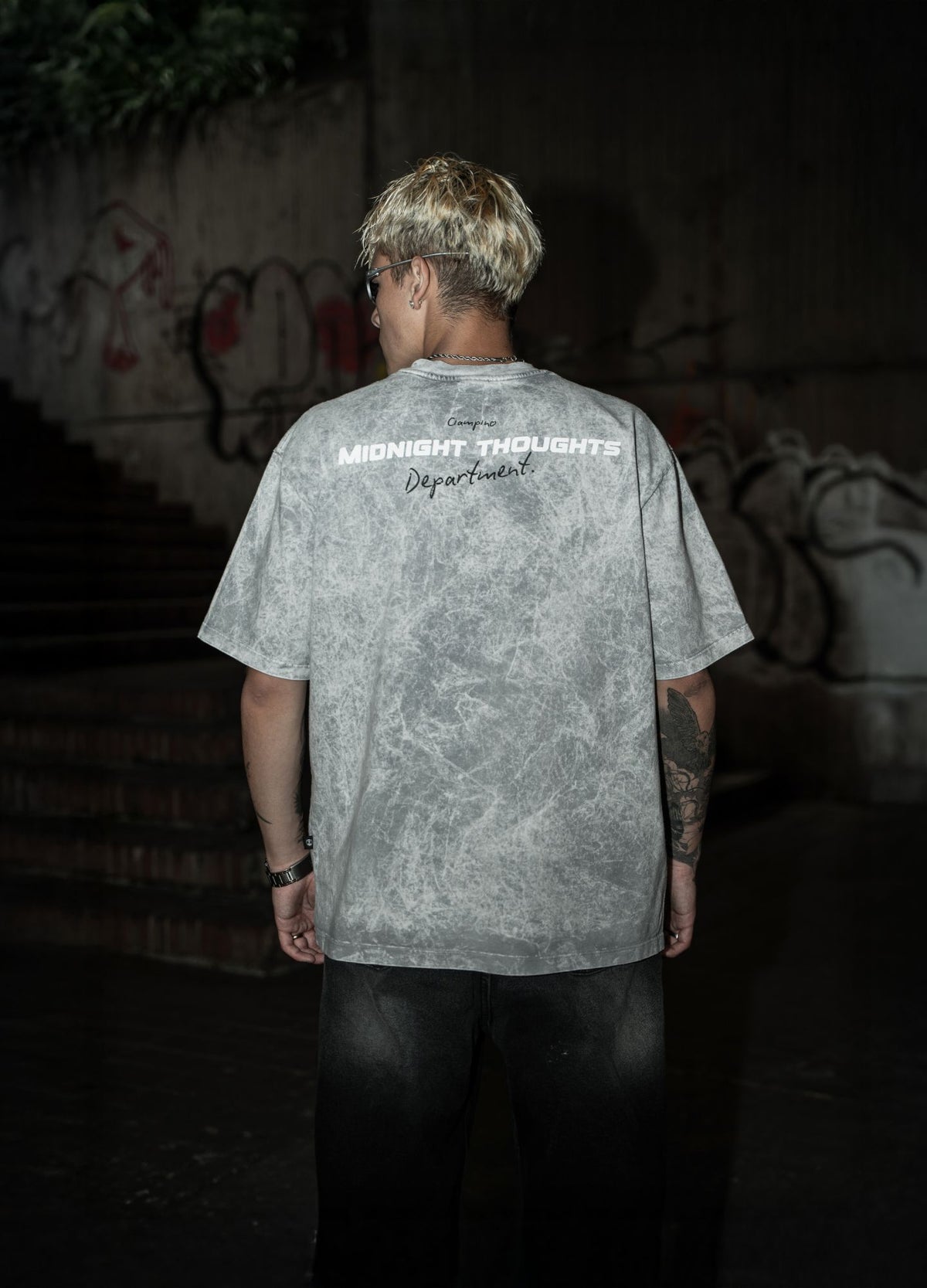 Midnight Boxy Fit - Gris Acid Wash - CIAMPINO