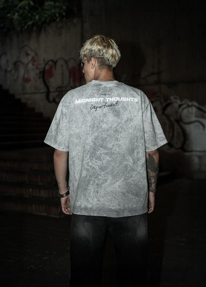 Midnight Boxy Fit - Gris Acid Wash