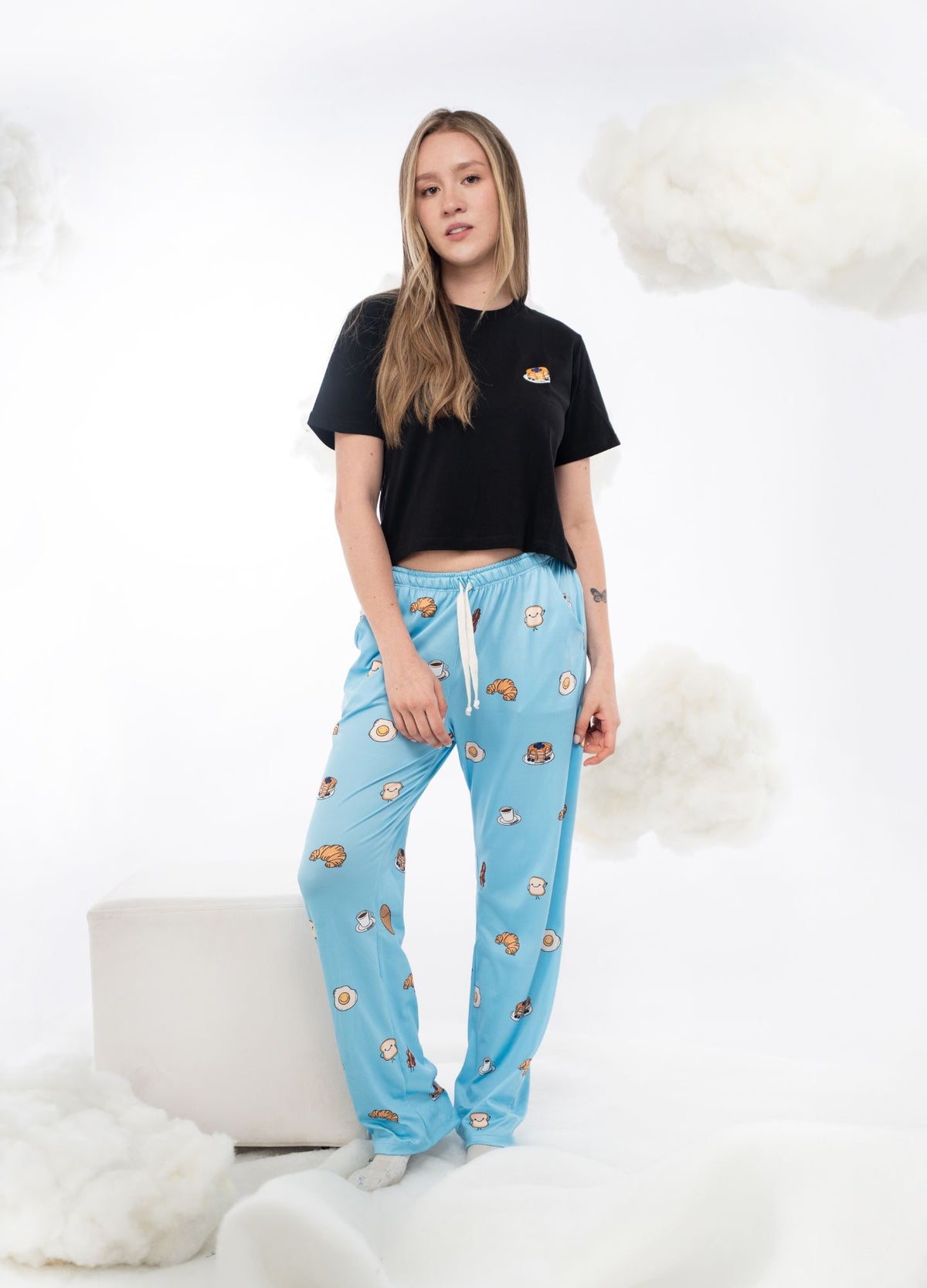 Conjunto Pantalón Desayuno - Celeste - CIAMPINO