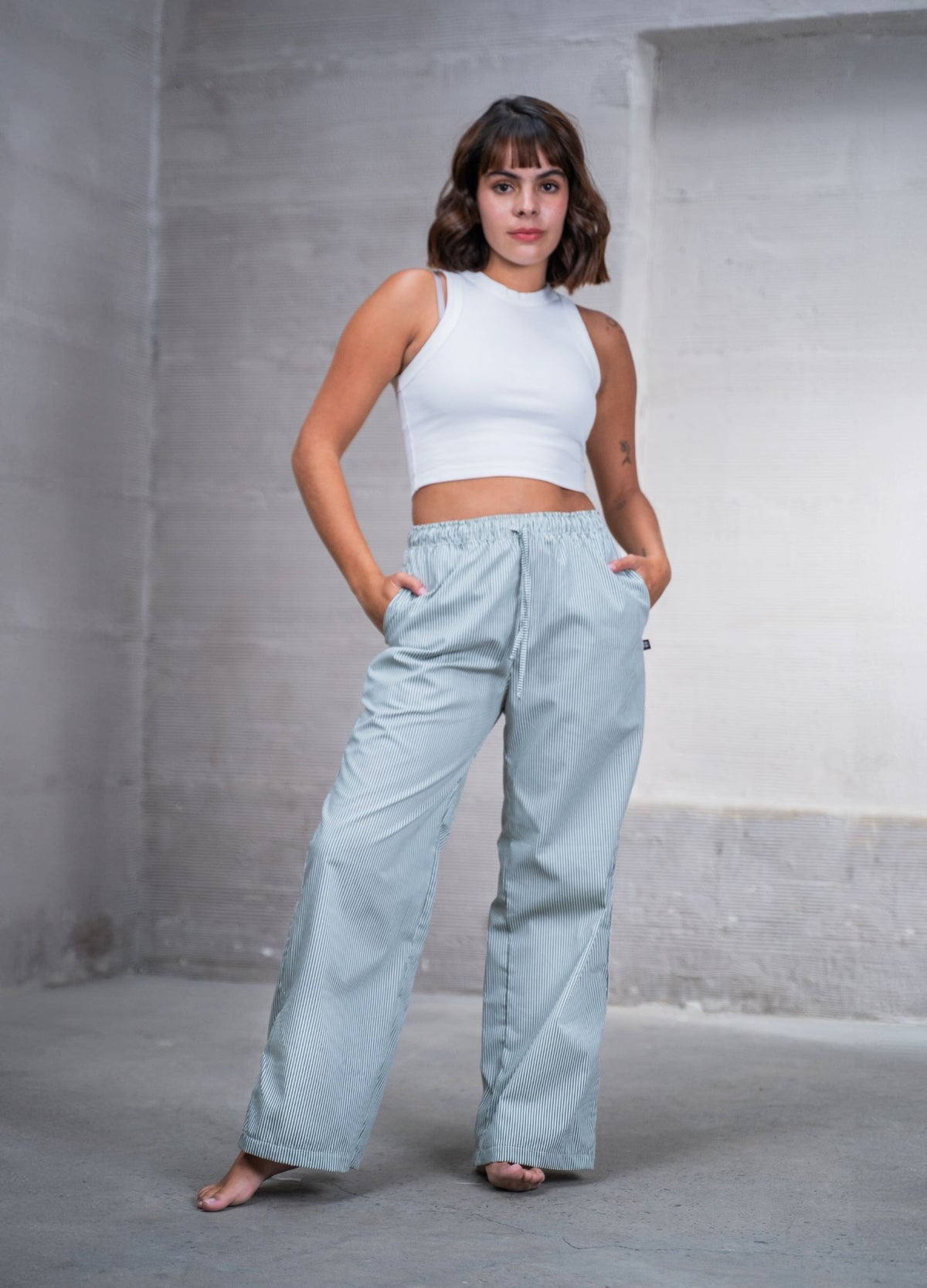 Pantalón Rayas - Verde - CIAMPINO