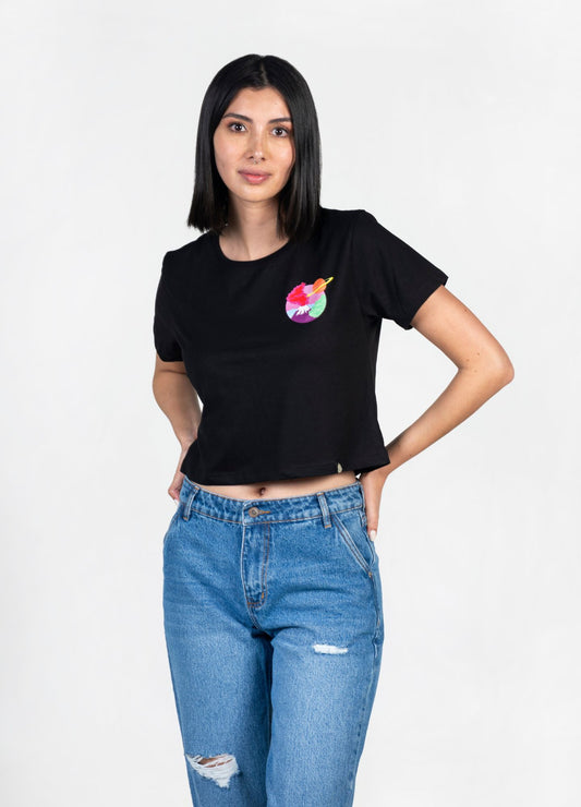 Volcano Crop Top - negro - CIAMPINO