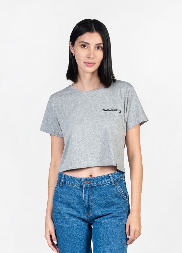 Perezoso Crop Top – Gris - CIAMPINO