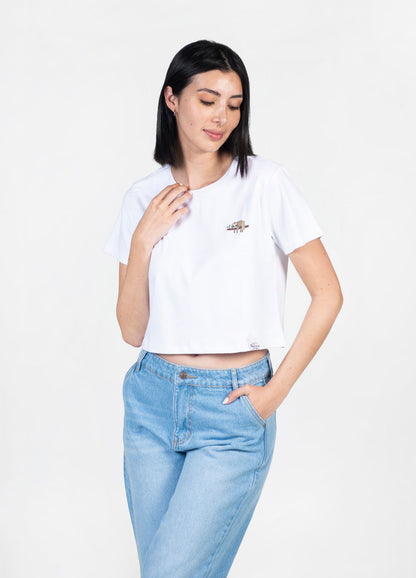 Basic Ciampino Crop Top &#8211; Blanco - CIAMPINO