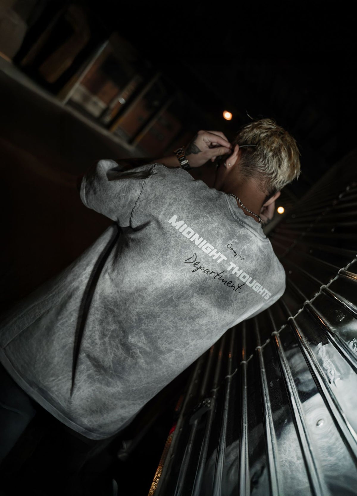 Midnight Boxy Fit - Gris Acid Wash - CIAMPINO