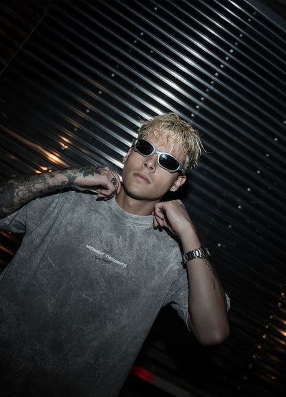 Midnight Boxy Fit - Gris Acid Wash