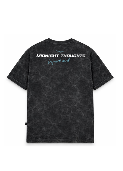 Midnight Boxy Fit - Negro Acid Wash