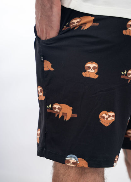 Conjunto Short Perezosos - Negro