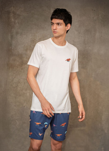 Conjunto Short Dinos - Azul