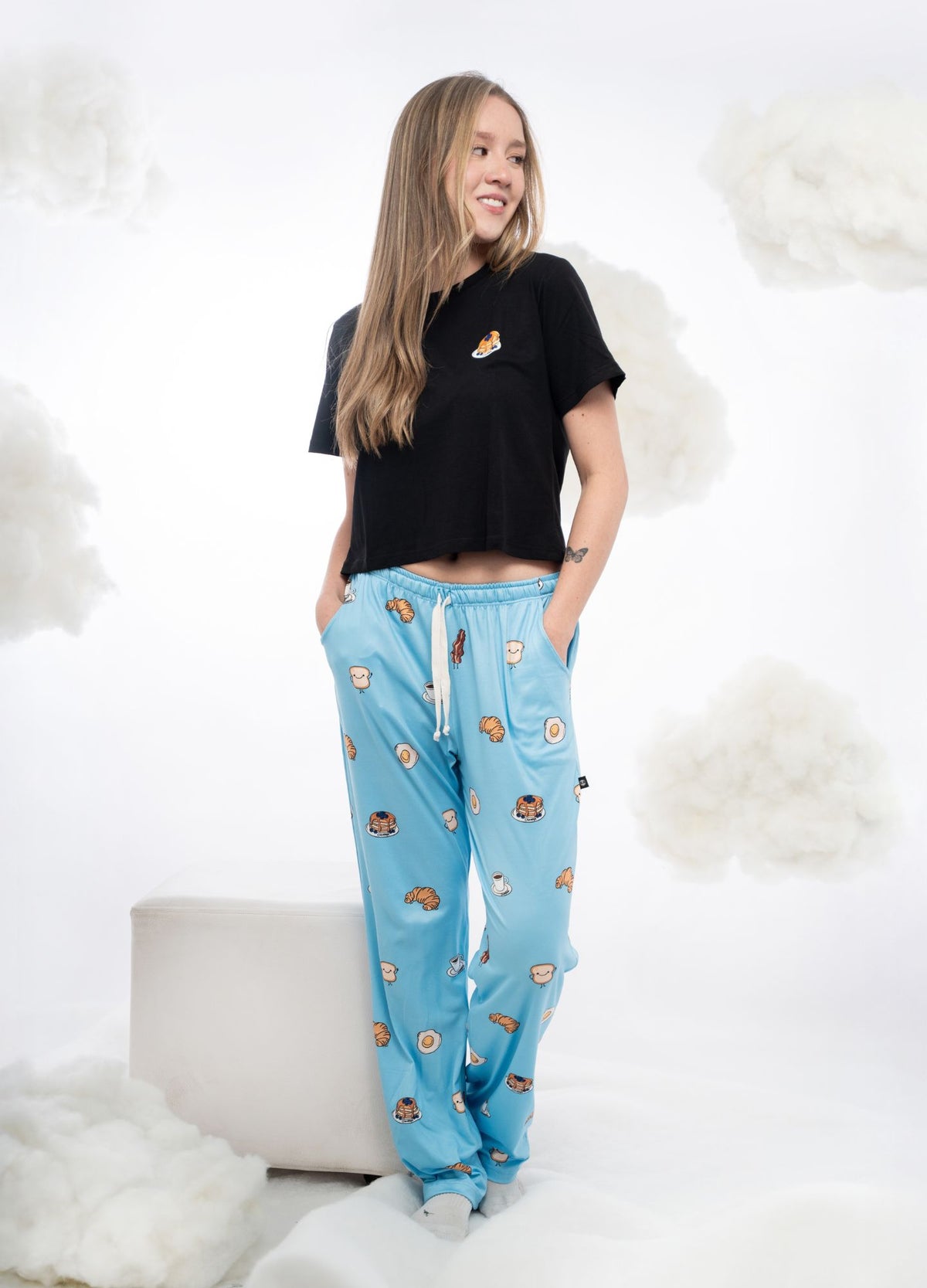 Conjunto Pantalón Desayuno - Celeste - CIAMPINO