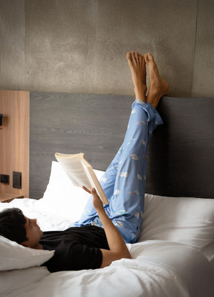 Conjunto Pantalón Nubes - Azul Cielo