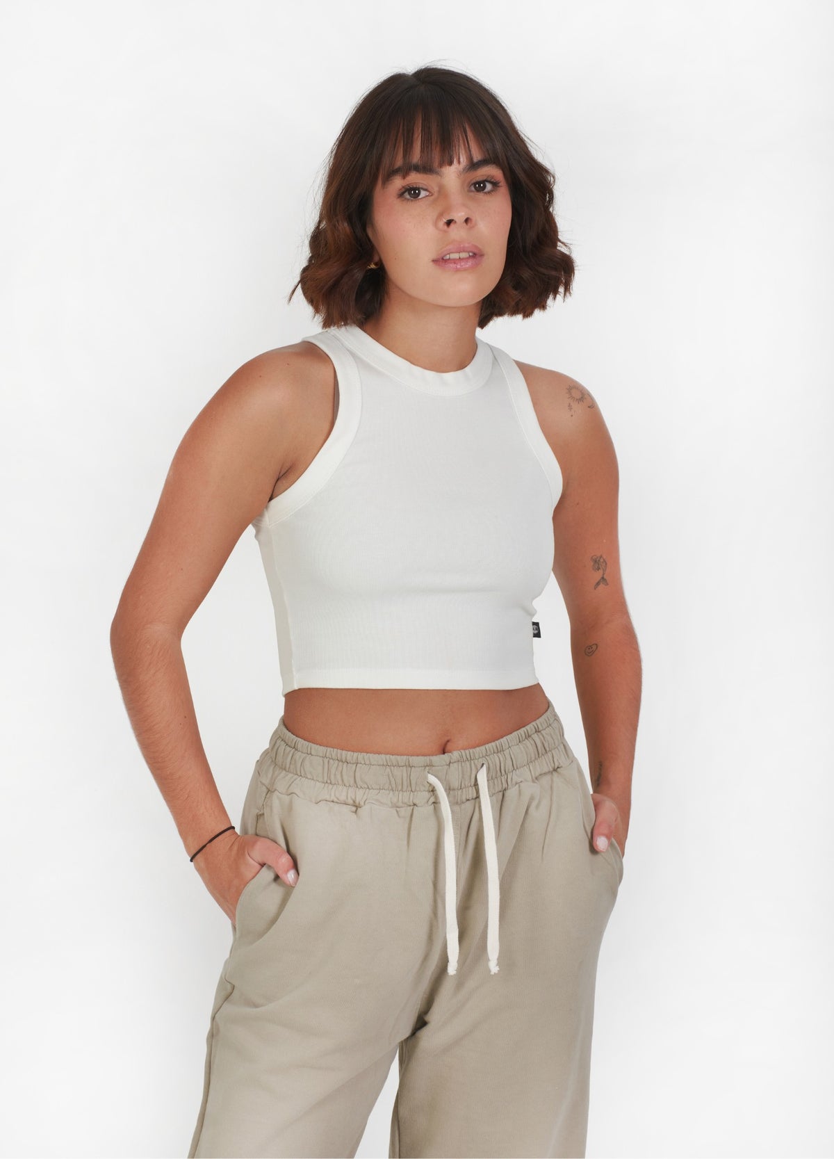 Basic Ciampino Tank Top – Marfil - CIAMPINO
