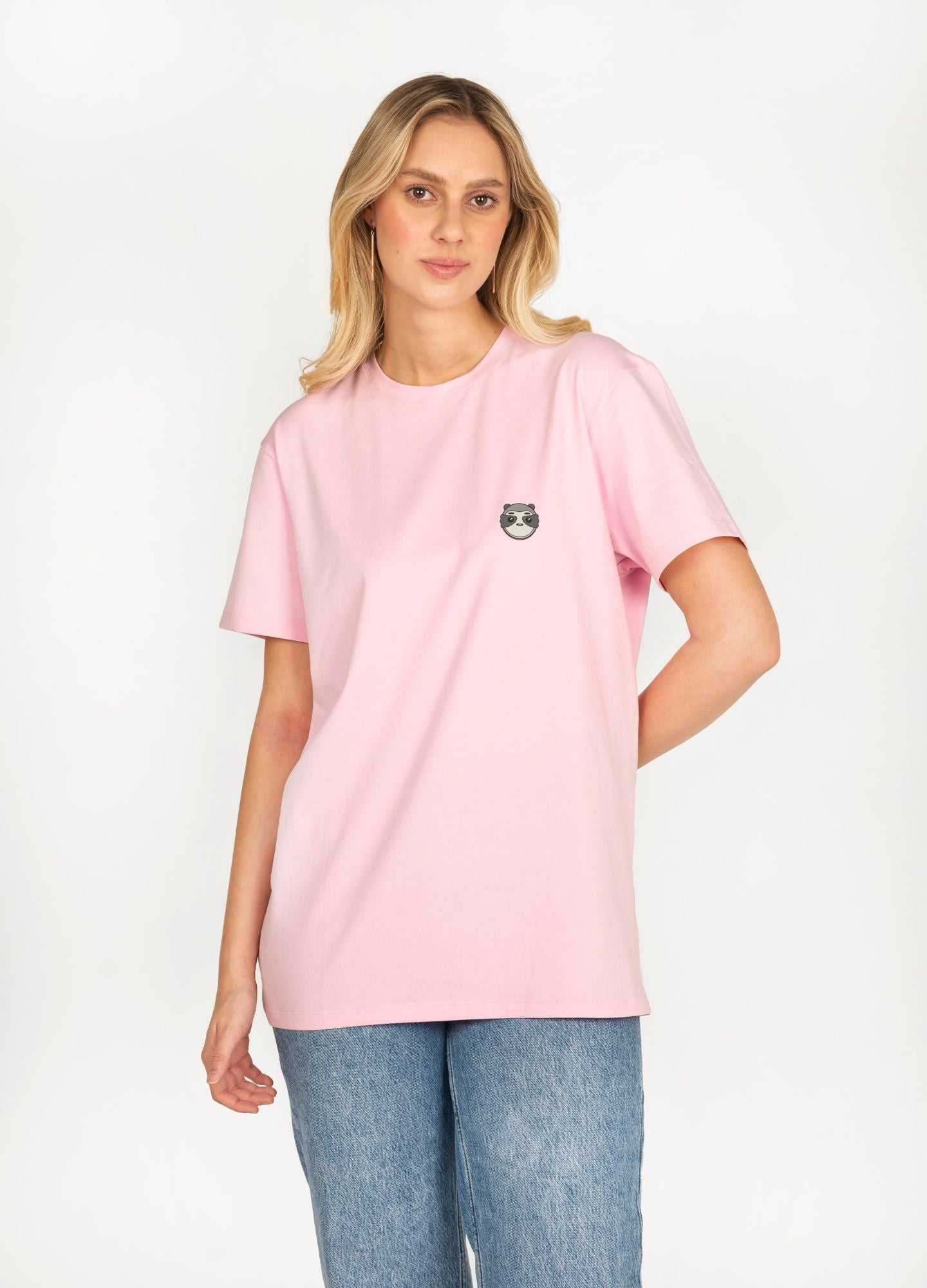 Basic Perezoso Camiseta Regular – Rosa - CIAMPINO