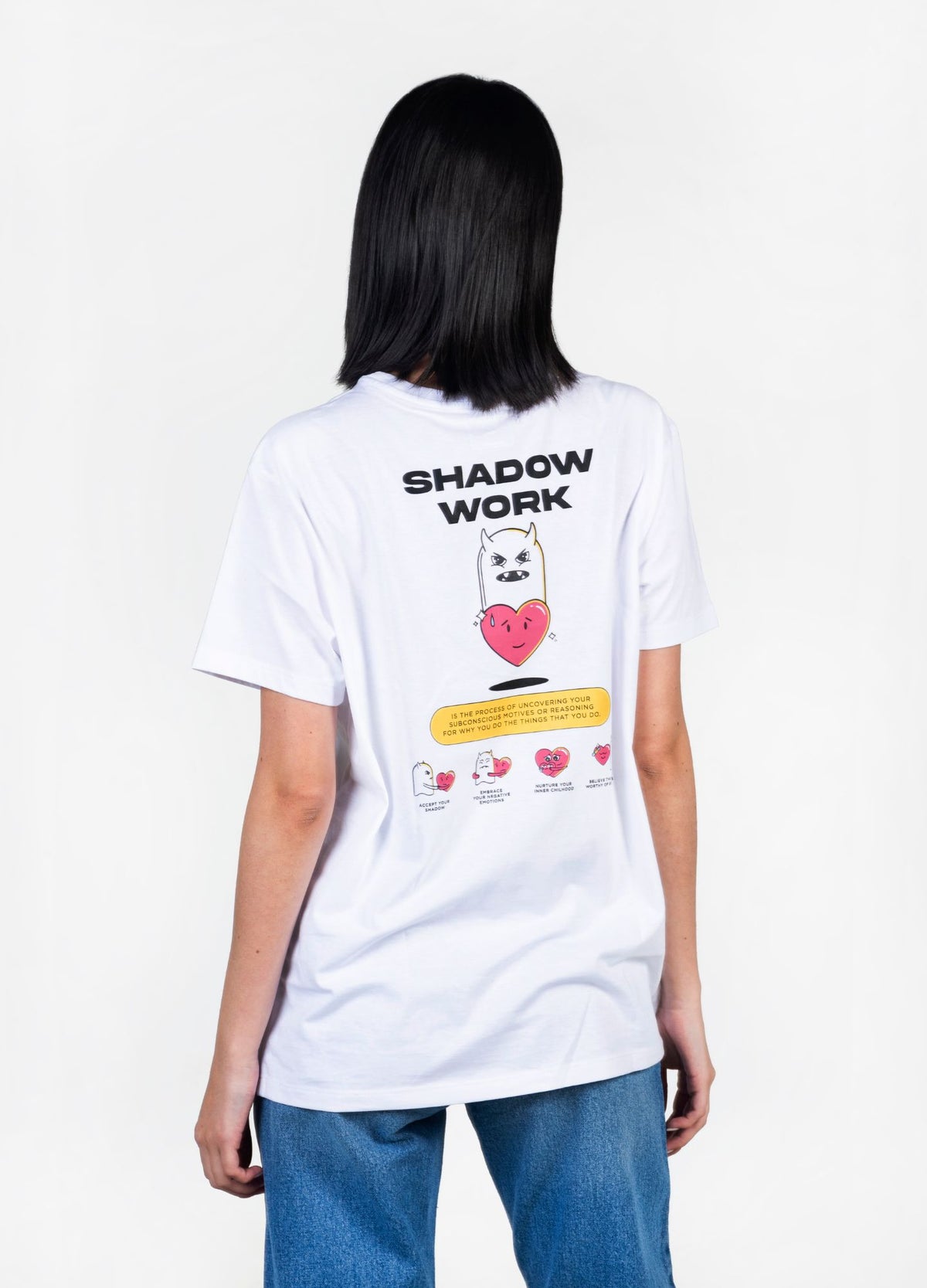 Shadow Work Camiseta Regular – Blanco - CIAMPINO