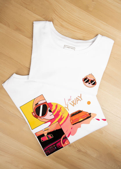 Road Trip Camiseta Oversized – Blanco - CIAMPINO