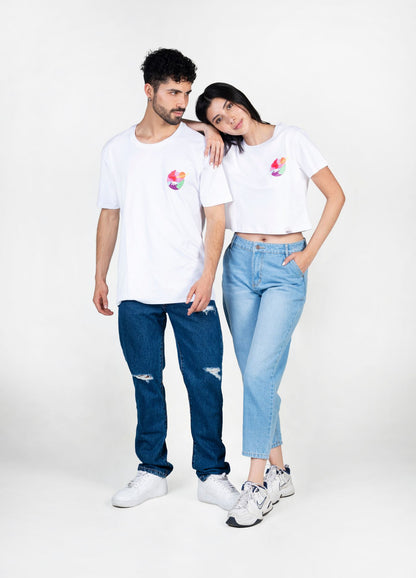 Volcano Crop Top &#8211; Blanco - CIAMPINO