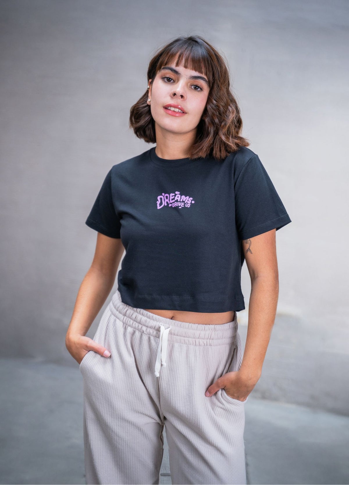 Dreams Crop Top – Negro - CIAMPINO