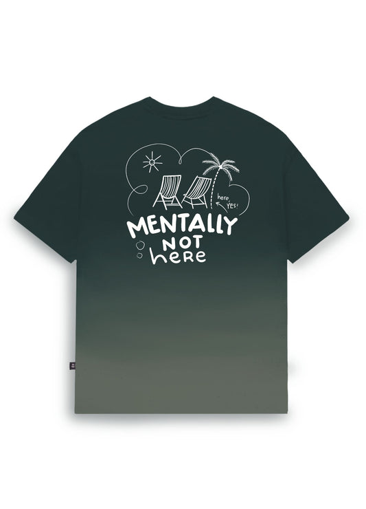 Mentally Not Here Boxy Fit - Verde Gradiente
