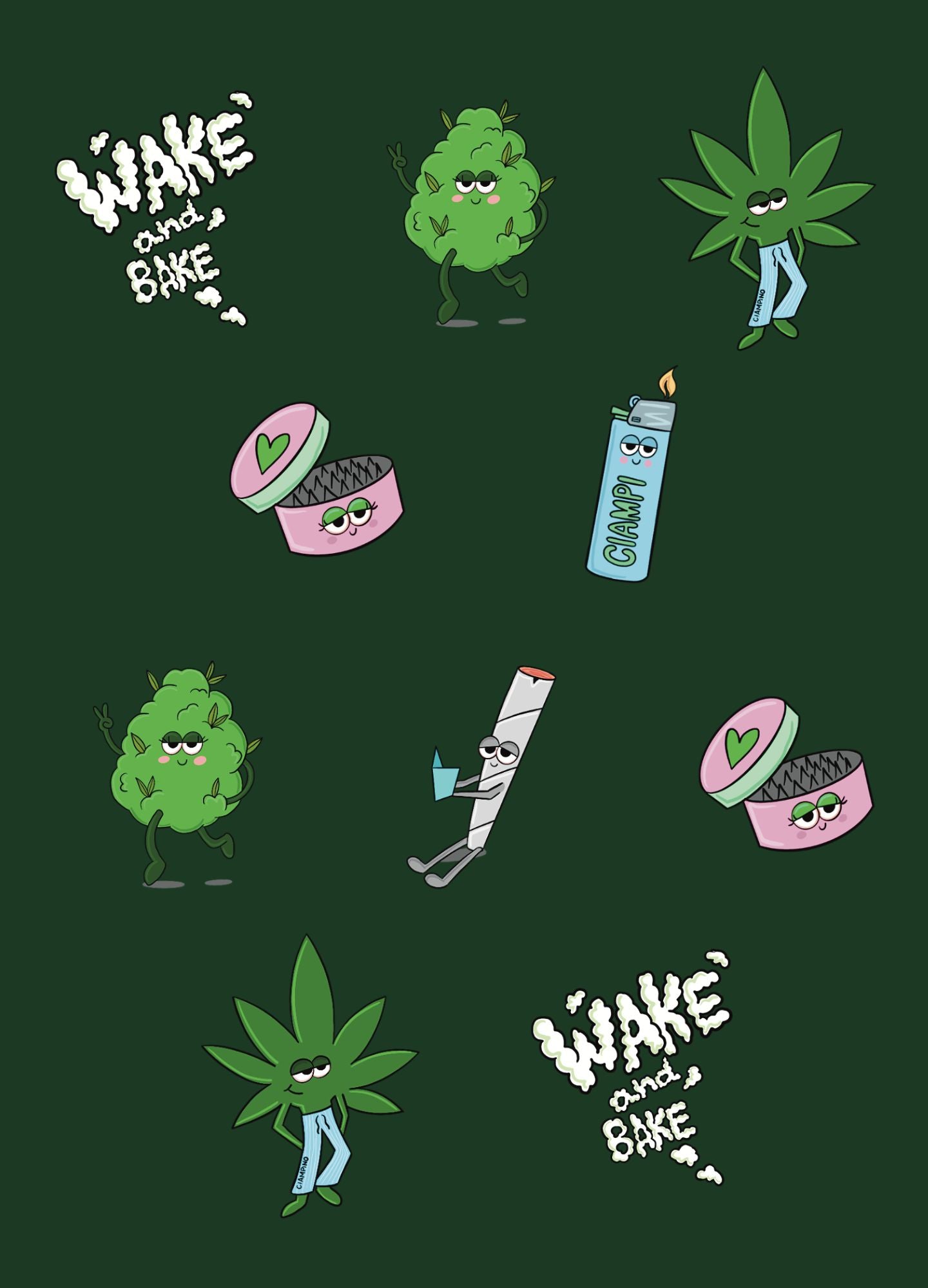 Conjunto Pantalón Weed - Verde