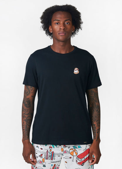 PJS Almohada Camiseta Regular – Negro